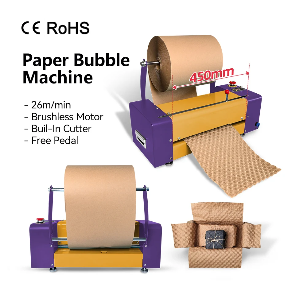 

Aircosan 450mm Built-In Cutter Commercial Grade Paper Cushion Making Machine With Paper Wrap Production And Packaging System