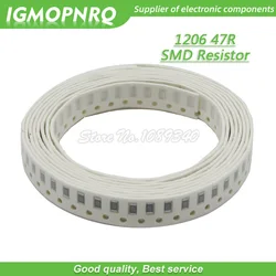100 Stuks 1206 Smd Weerstand 1% 47 Ohm Chip Weerstand 0.25W 1/4W 47r Igmopnrq