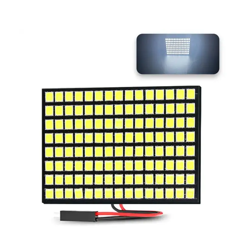 2Pcs Car Panel Light Reading Room Lights Auto Interior Dome Trunk Lamp Door Bulb For T10 LED 2835 120SMD Super Bright White
