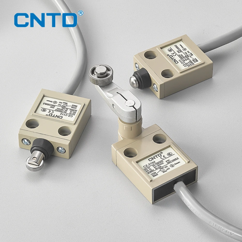 

CNTD CZ-3 Series Vertical Limit Switch With 1m 2m 3m Line IP67 Waterproof Aluminum Alloy Housing Travel Switch