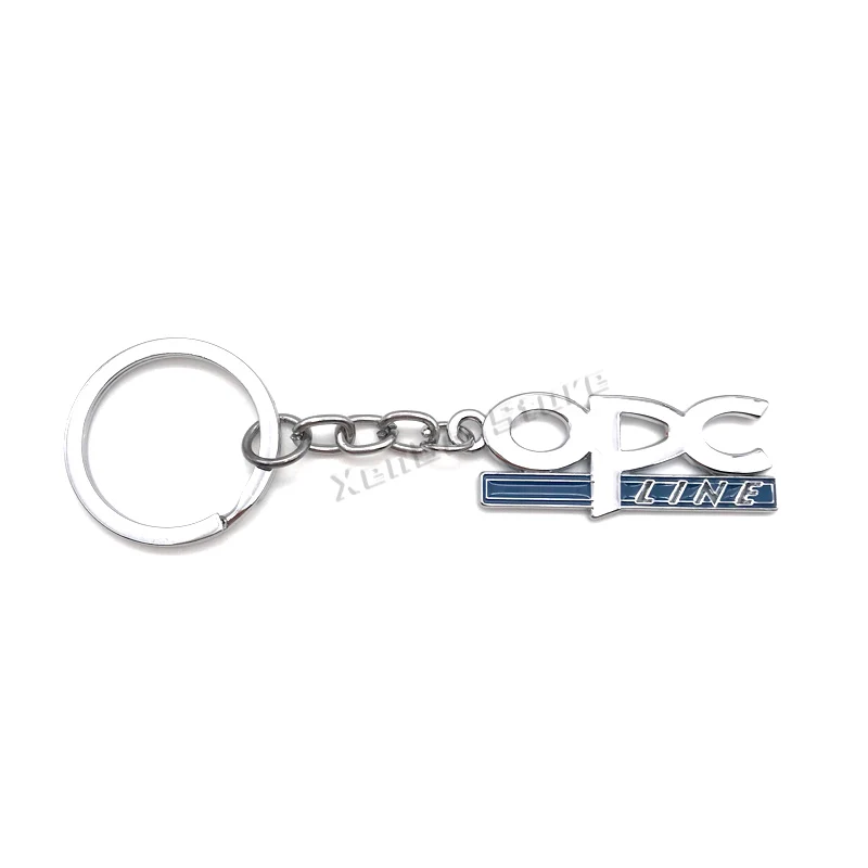 Metal OPC Line Emblem Logo Keychain Key Ring For Opel Astra G H J K F Corsa D Zafira B C Insignia Mokka Regal Vectra Accessories