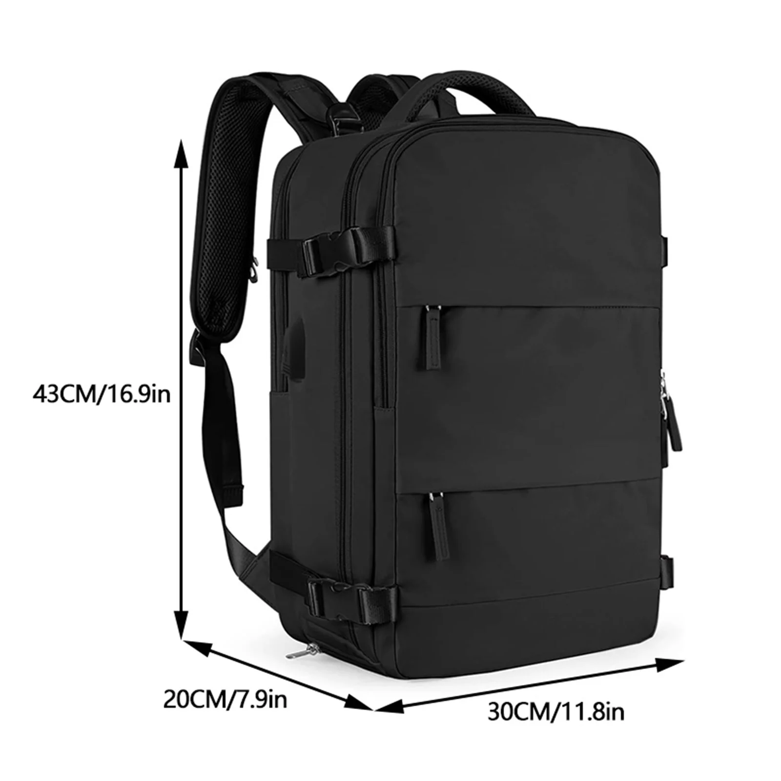 Fashion Travel Waterproof Backpack With Independent Shoe Bag For Unisex (50L/17