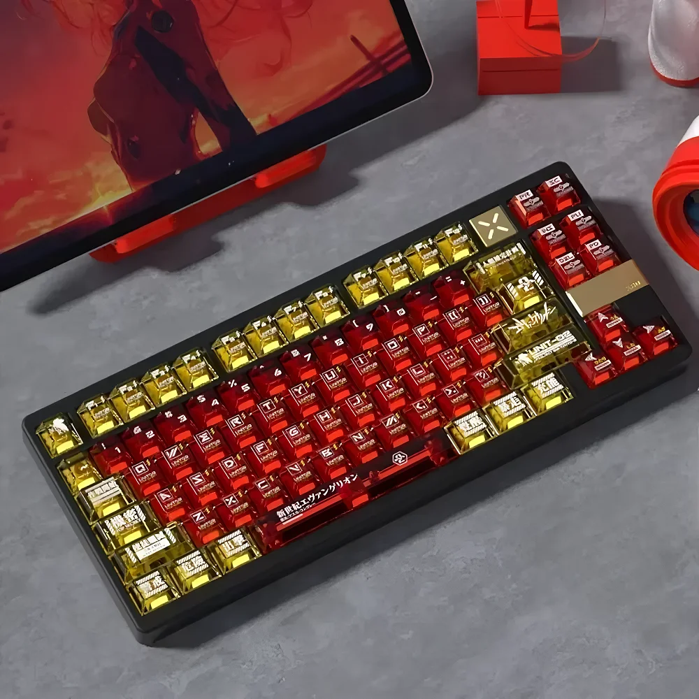 GEFENSI Duplex Translucent Cherry Keycap Set PBT Side Engraved For MX Switch HI75 HI8 68 F99 104 64 Wooting Mechanical Keyboards