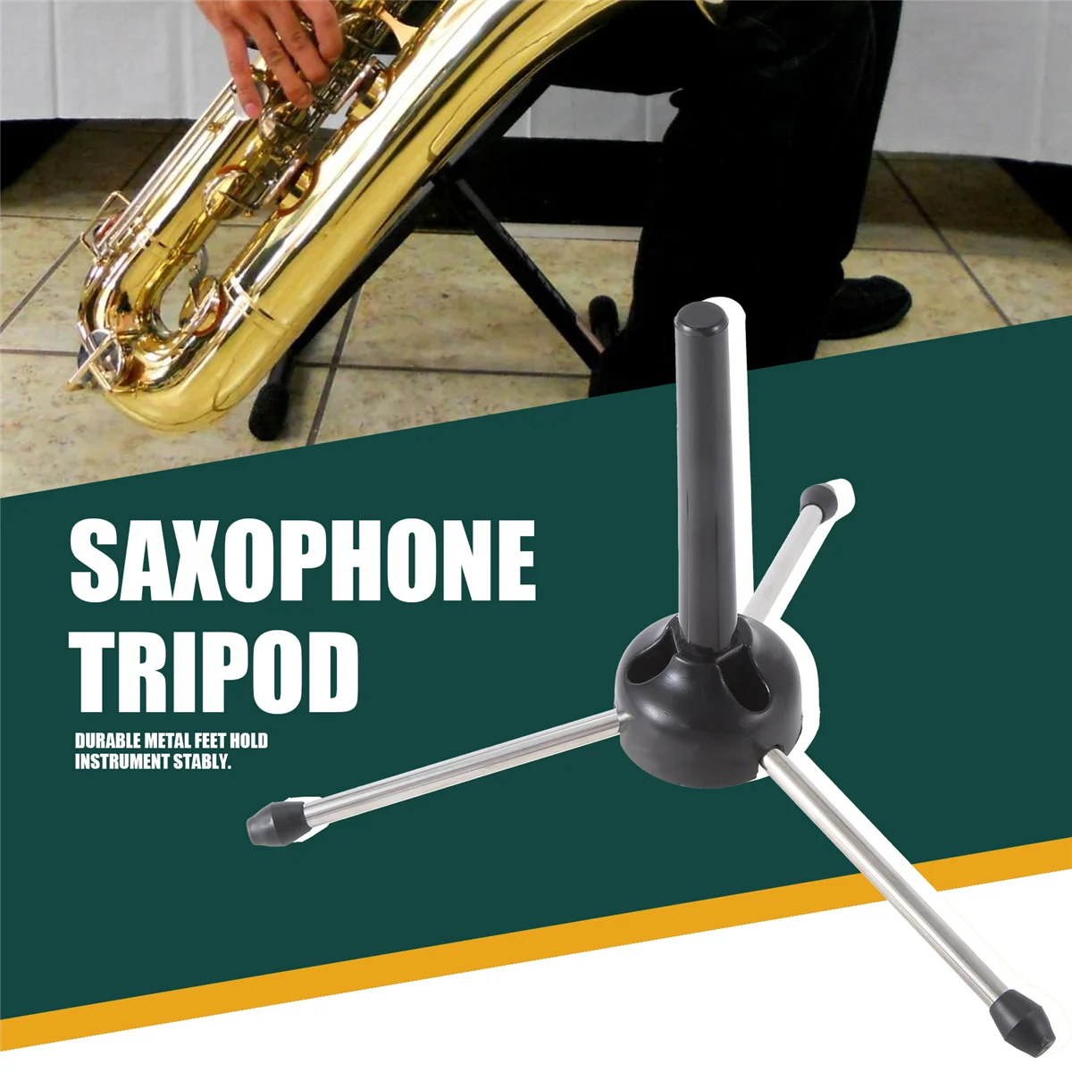 Foldable Tripod Holder Stand for Oboe Flute Clarinet Saxophone Wind Instrument