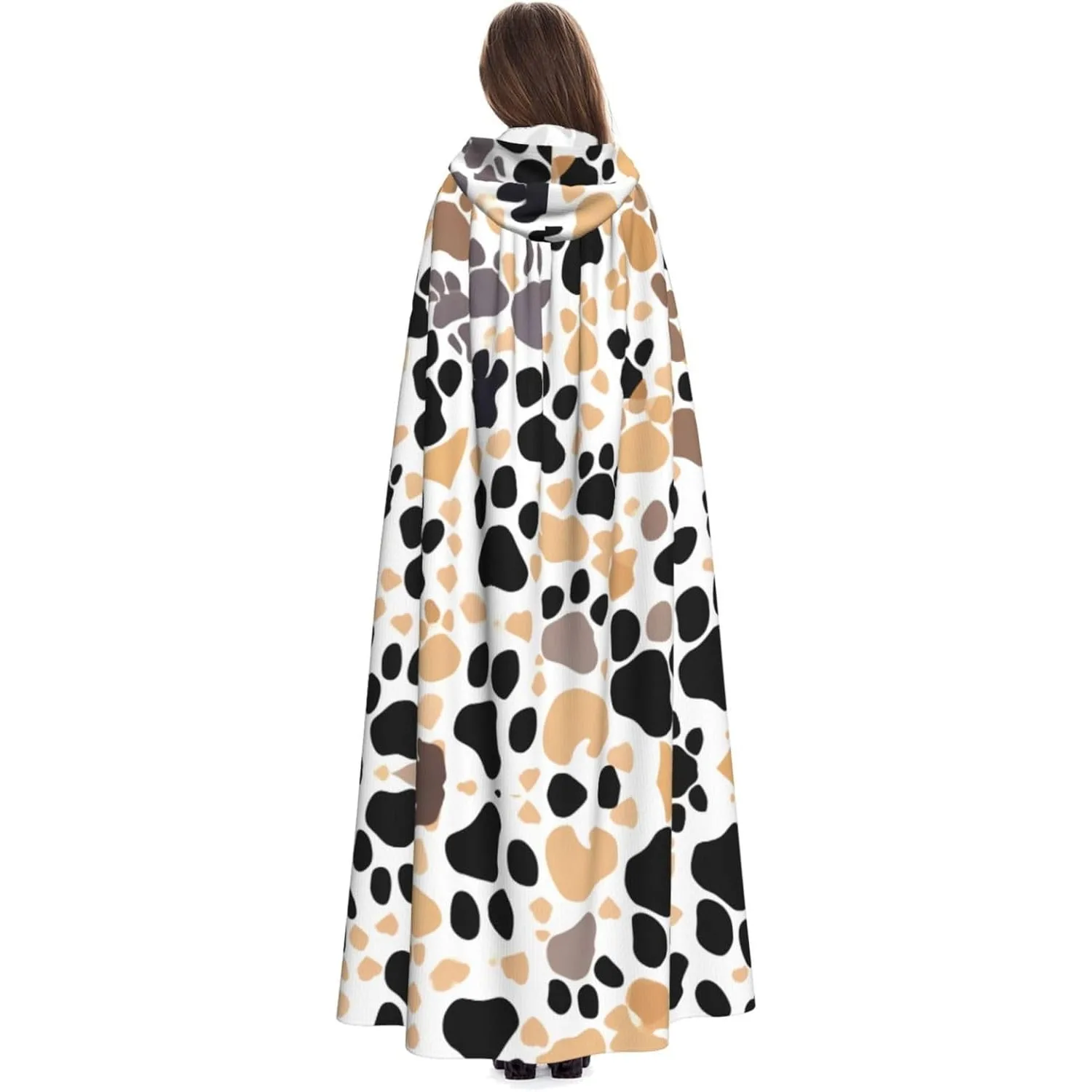 

Милая собачья лапа с принтом, накидка с капюшоном для взрослых, карнавальная праздничная накидка, халат для косплея, костюм для вечеринки, готический карнавал