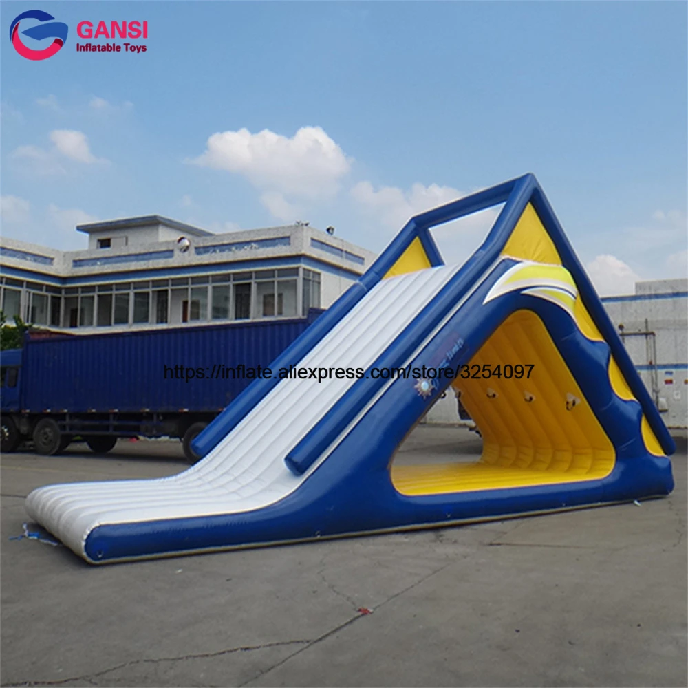 Aqua Fun Park Amusement Triangle Inflatable Float Water Park Slide For Open Sea Lake