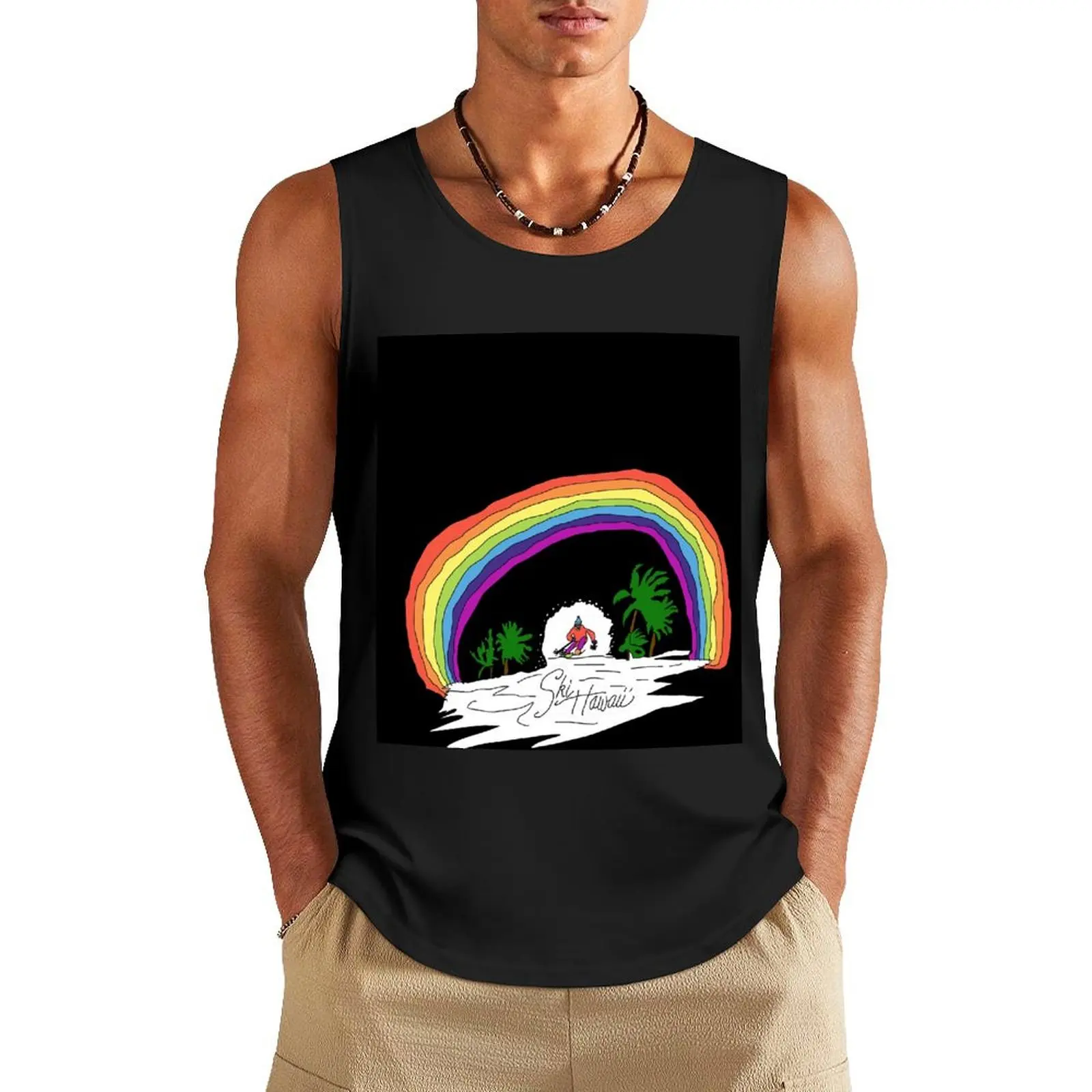 

Ski Hawaii Tank Top gym t-shirts gym wear men muscular man