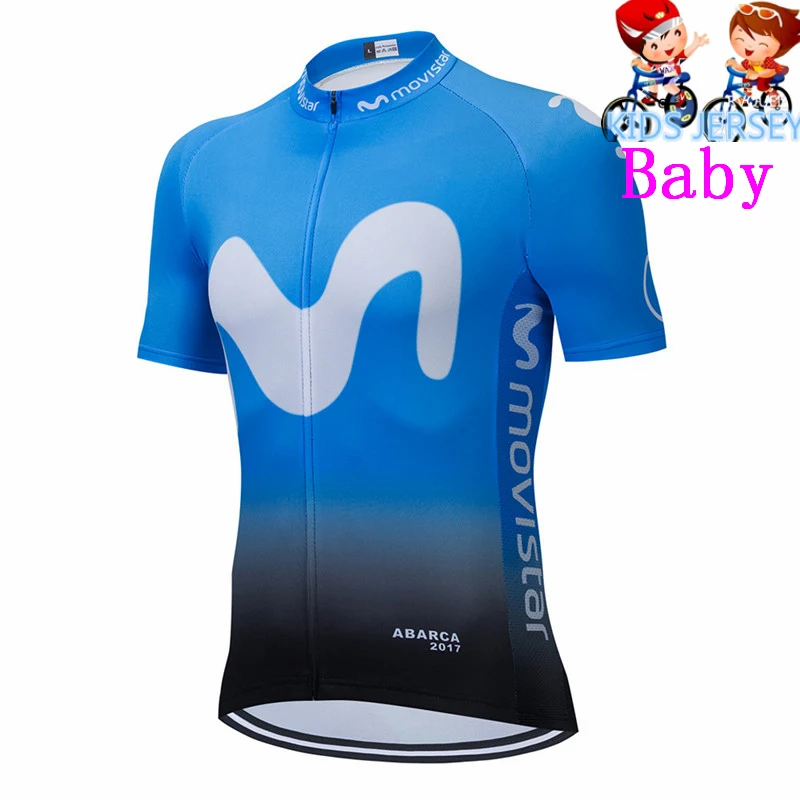 

Movistar 2026 Summer Children Girl Bike Clothing Riding Short Cycling Jersey Kids Road Bicycle Sportwear Ropa Ciclismo Hombre