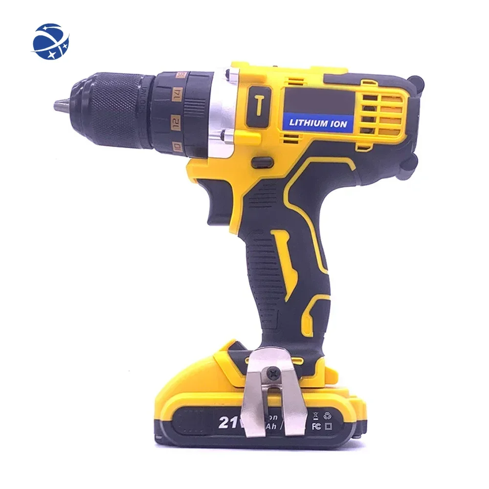 High Quality 2.0Ah Li-ion Battery 10mm Cordless Impact Electric Drill Portable Hardware Power Tools 21v Power Drills