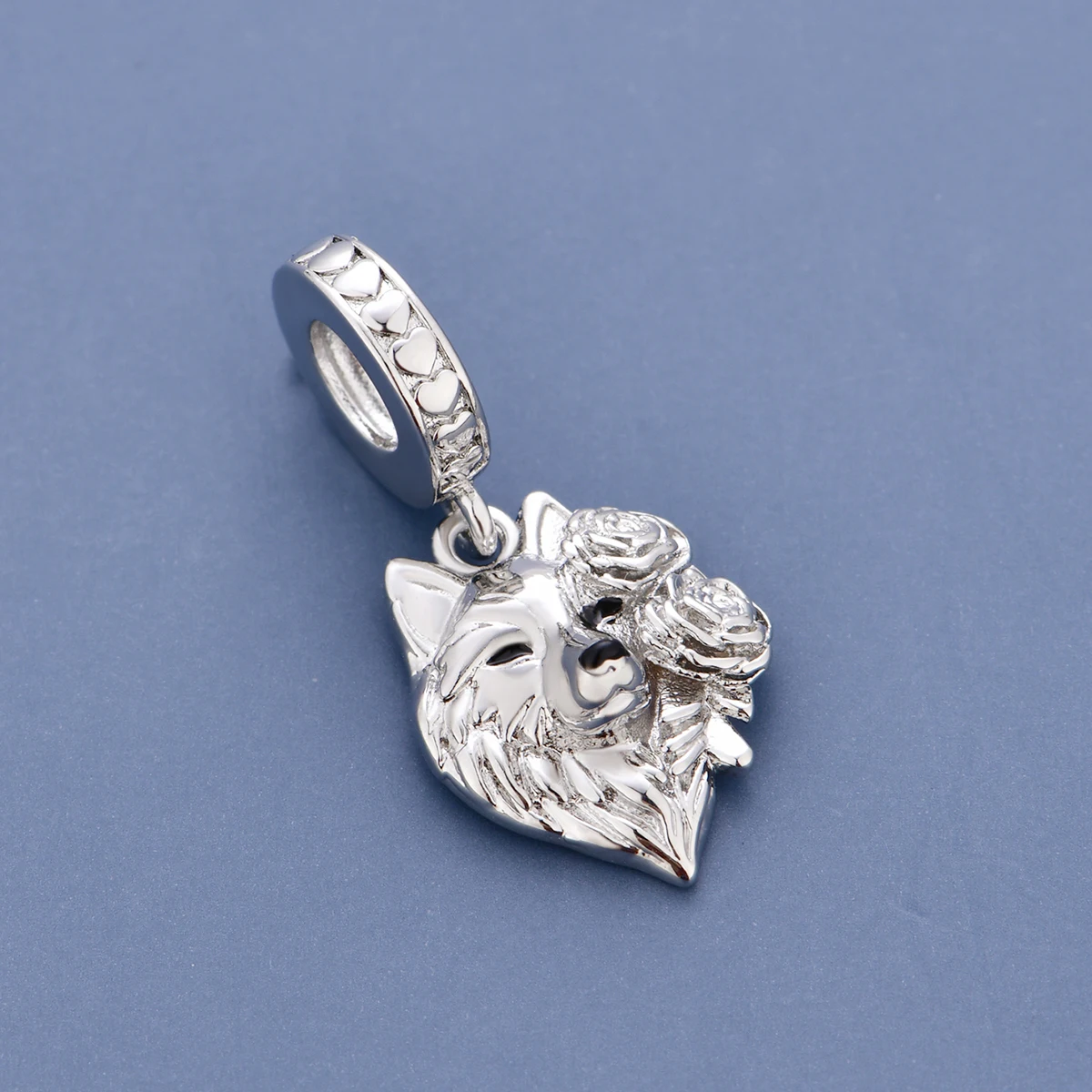 2026 Original Design Animal Bead Pendant,Rabbit,Panda,Wolf,Cat,DIY Bracelet Jewelry Gift,Copper Material Plated Bright Silver