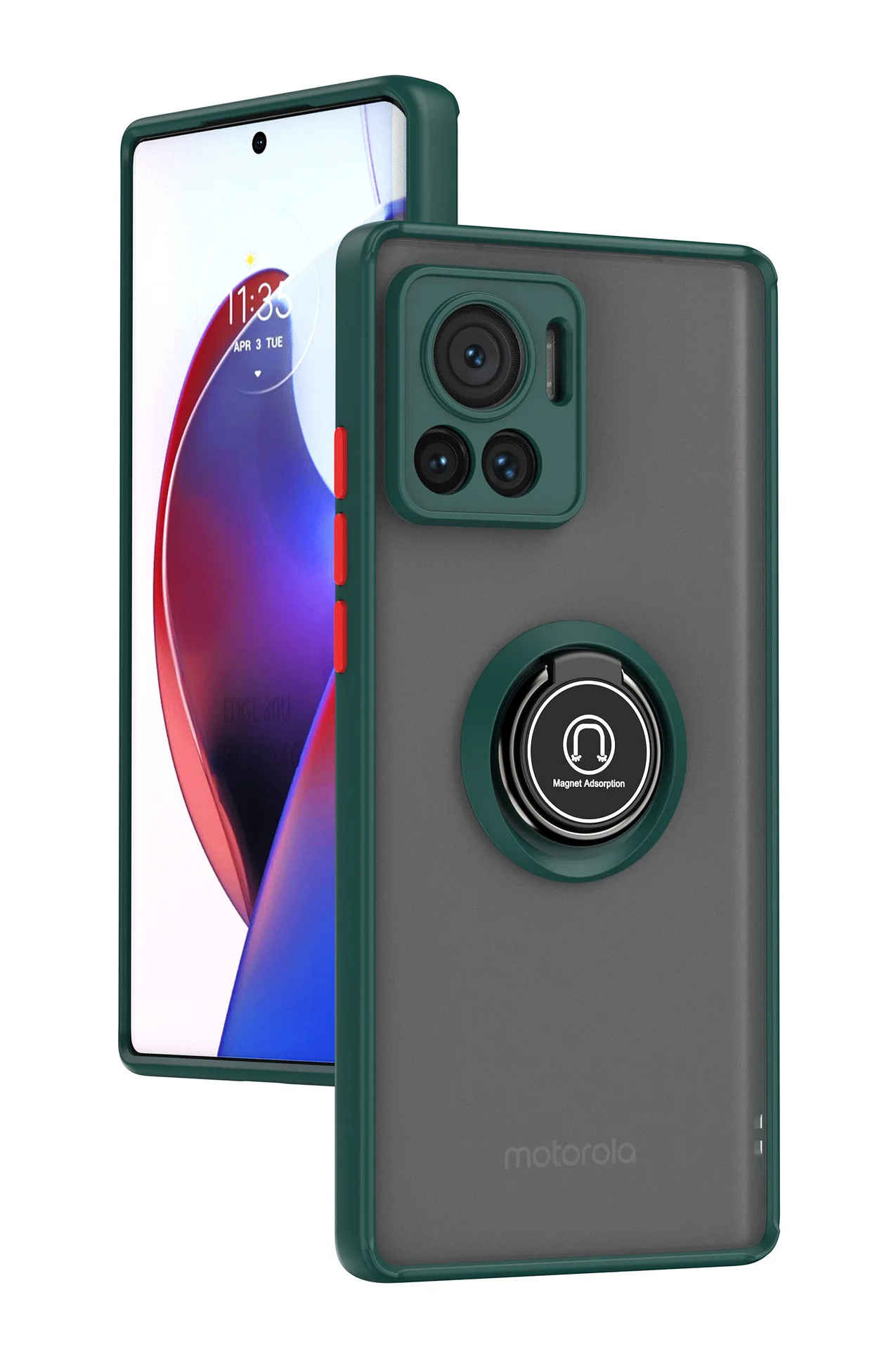 

Hard Silicone Phone Case for Motorola MOTO Edge S S30 20 Lite Pro Plus 30 Ultra G22 G52 4G 5G Cover with Magnetic Ring Holder