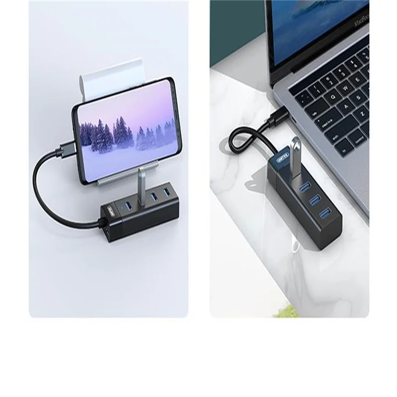 

Hot Portable Super Speed TYPE-C TO 4 ports USB 3.0 Hub LED Indicator 5Gbps Hot-swap usb3.1 hub Free shipping