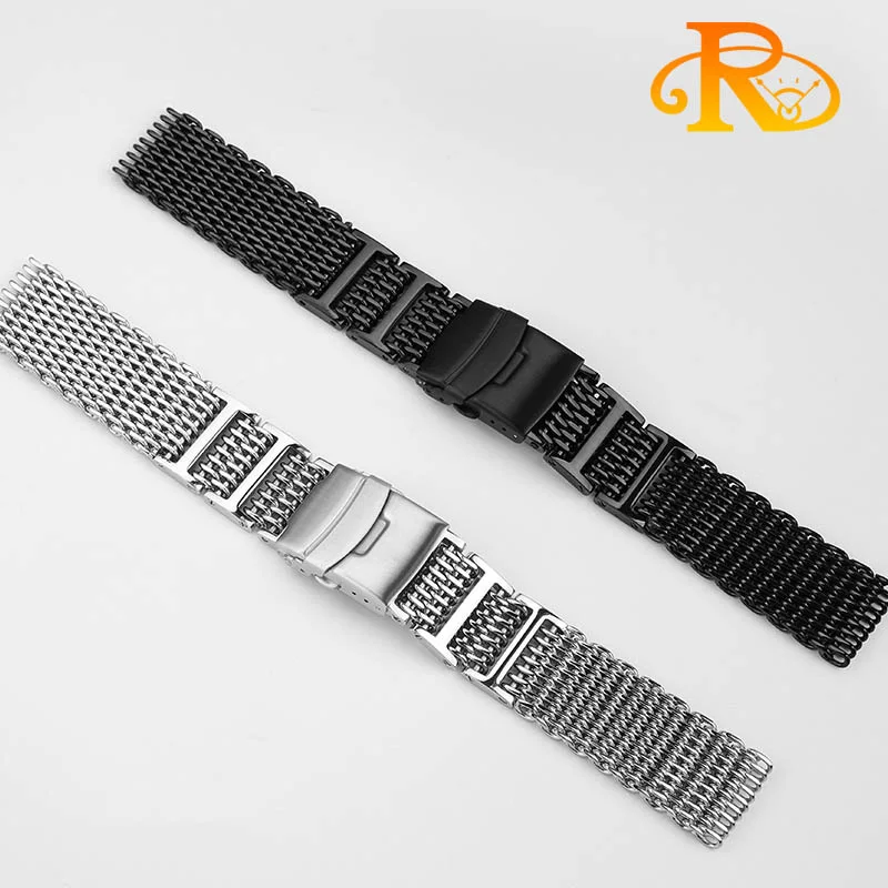 20mm 22mm Stainless steel Dive Shark Mesh Milanese mesh WatchBand Weaving watch Strap For Armani AR2447 Casio EFR-303 Bracelet