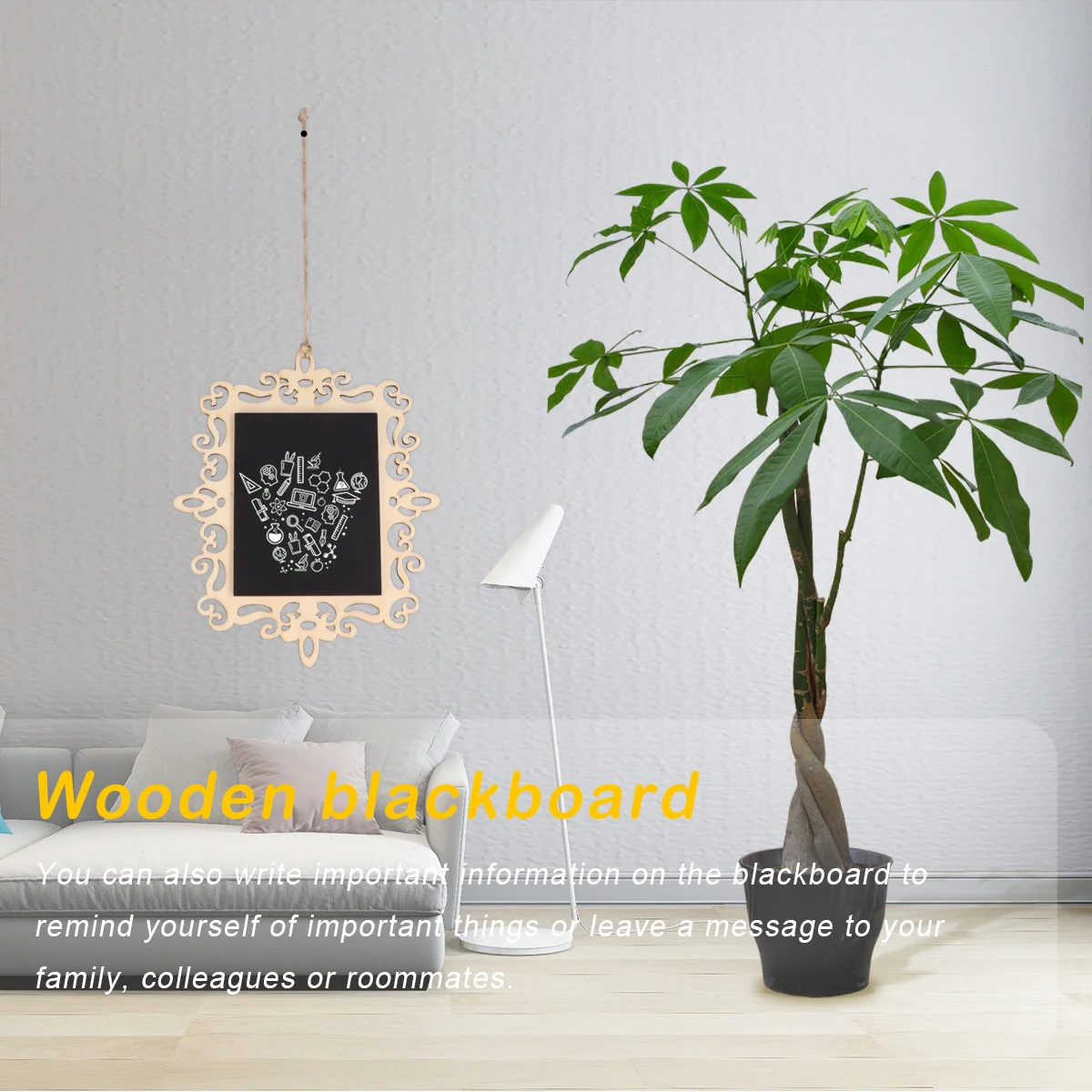 5Pcs Small Blackboard with Rope Hanging for Writing Messages Menus Greetings Mini Chalkboard Home Kitchen Decor