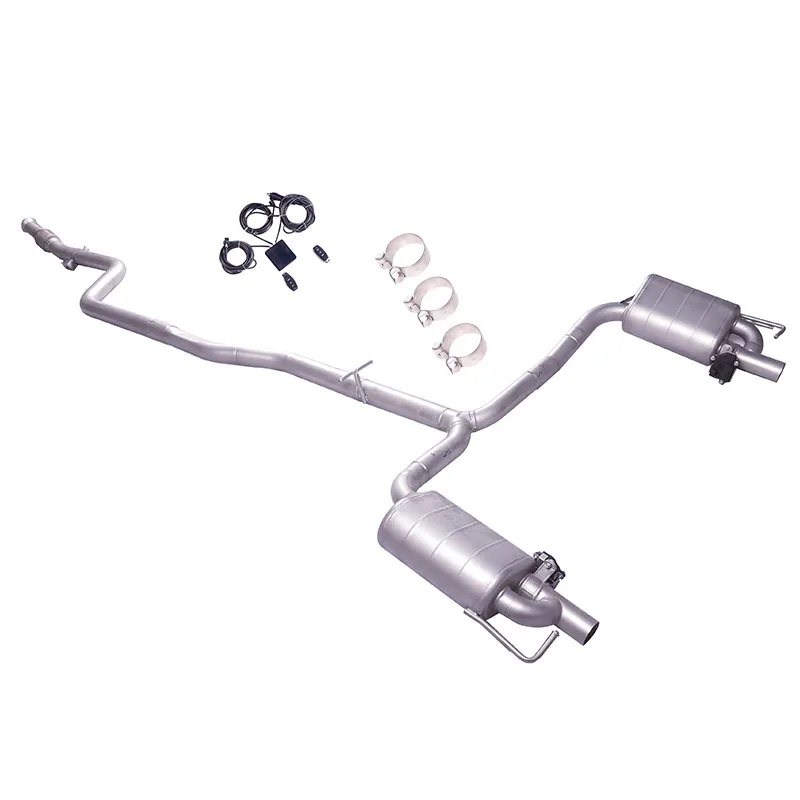 Custom stainless steel valve cat-back exhaust system for Mercedes-Benz C200 C250 C300 W205 2015-2023 exhausts