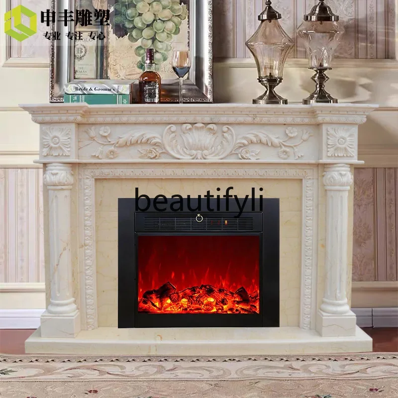 

Marble mantel European stone carving fireplace American decoration custom marble, stone fireplace natural6005