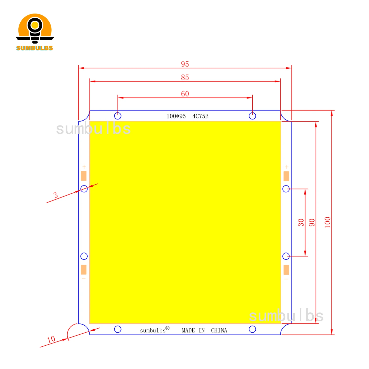 LEDパネルライト,DC 12v,100x95mm,50w,冷却用,ランプ,コールドホワイトマトリックス,rfリモコン付き,調光器