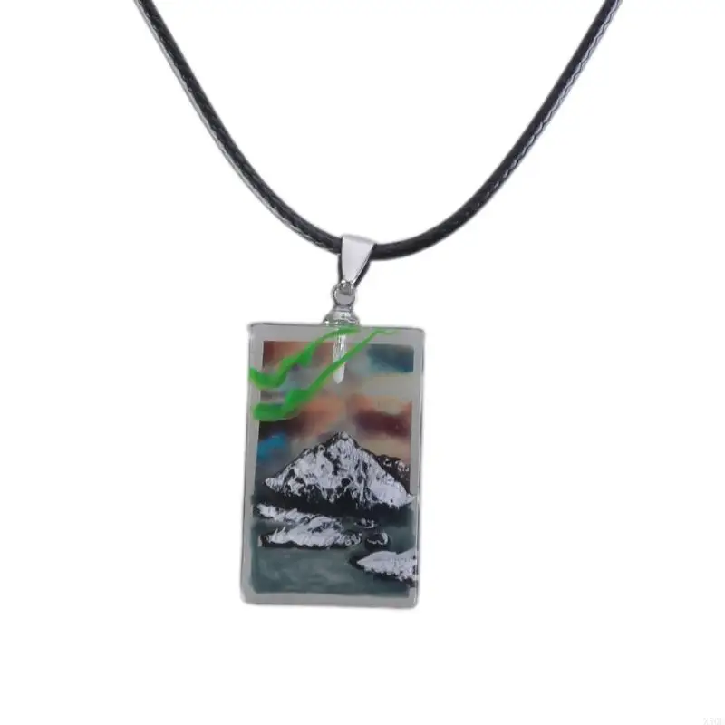 

Модное простое для Micro Landscape Clabilical Chain Chain Snow Mountain Pendate Collece для женщин модные украшения