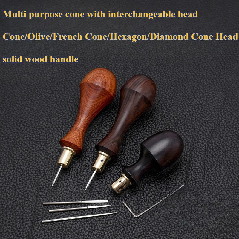Leather Rhombus Conical Cylindrical Method Needle DIY Steering Wheel Hand Sewing Leather Shoes Handmade Sewing Thread Tool Cone