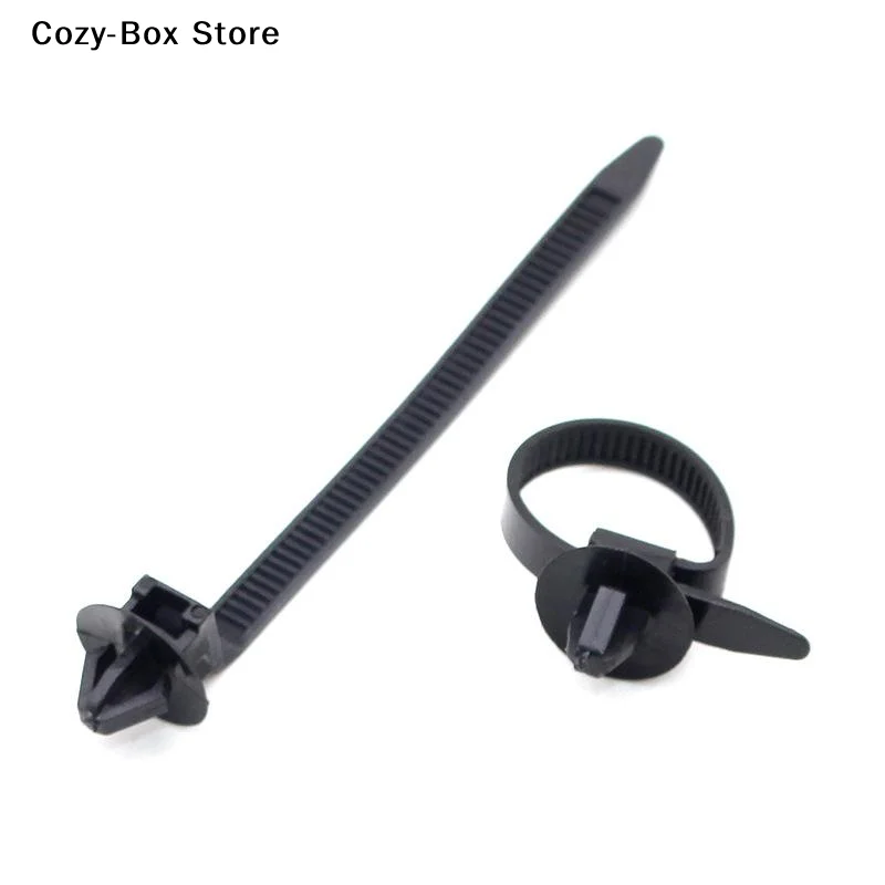 [ZY]10/20PCS Car Nylon Black  Push Mount Wire Harness Fastener Cable Clamp Clips Ties Management Car Wire Organizers[ZY]