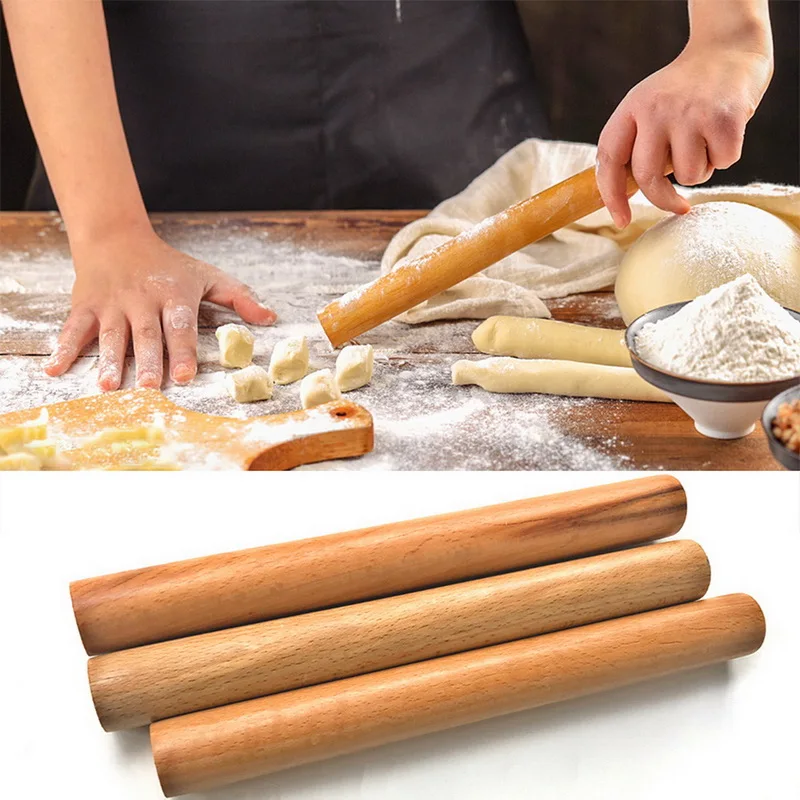 40 30 16 cm Non-Stick Rolling Pin Cake Fondant Pastry Wooden Embossed Rolling Pin For Kitchen Cake Roller Crafts Bakery Tool