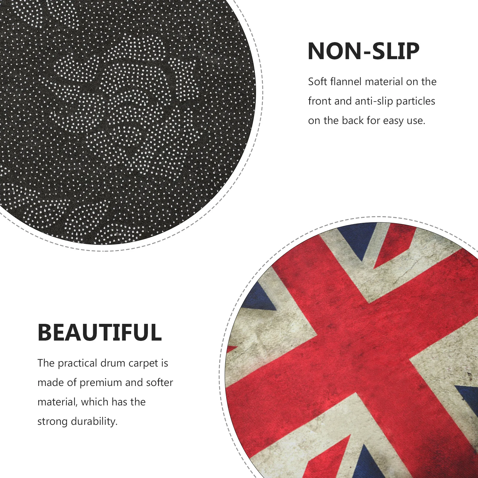 

Thicker Soundproof Carpet Non-Slip Anti-Skid Drum Mat For Electronic Jazz Drums Floor Mat Living Room Bedroom Decor Drum Rug