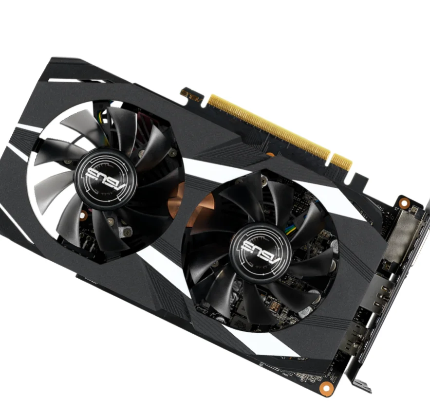 GTX 1660 Ti 6GB GPU ASUS DUAL-GTX1660TI-O6G Graphics Card Support 6GB GDDR6 192-bit 8-pin PCI-E 3.0 DVI-D HDMI DP Double Fan