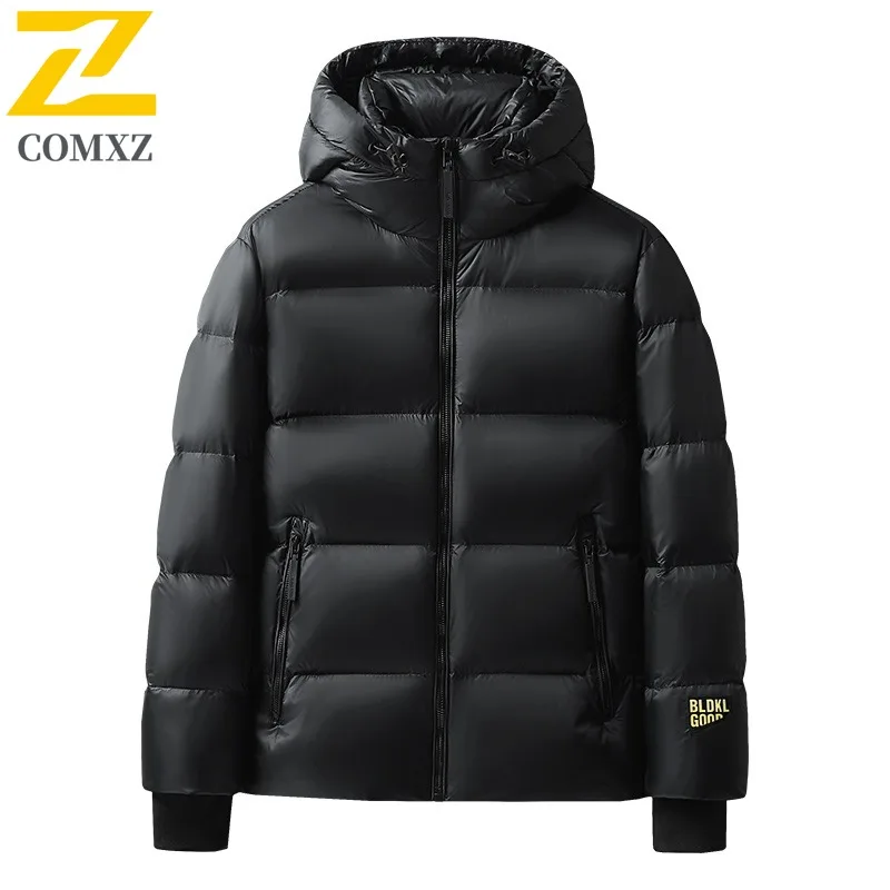 COMXZ 2025 Autumn Winter Men's Graphene Down Jacket Waterproof Windproof for Hiking Camping Fishing Outdoor Sports windbreaker