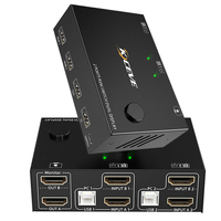 HDMI-compatible Splitter Switch USB Synchronous Controller HDMI-compatible Switch Splitter Box 2-Ports KVM Switch Dual Display