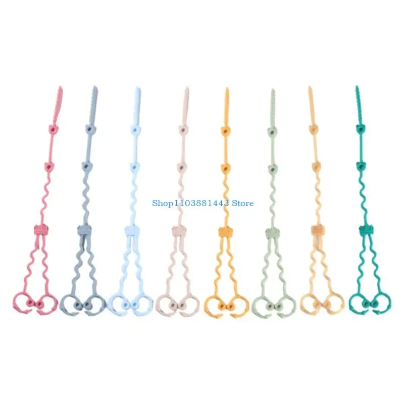 

Q6RE 2 in 1 Baby Teething Toy Holder Leash Infant Feeding Accessories Travel Parents Nipple Pacifier Chain Lost Prevention