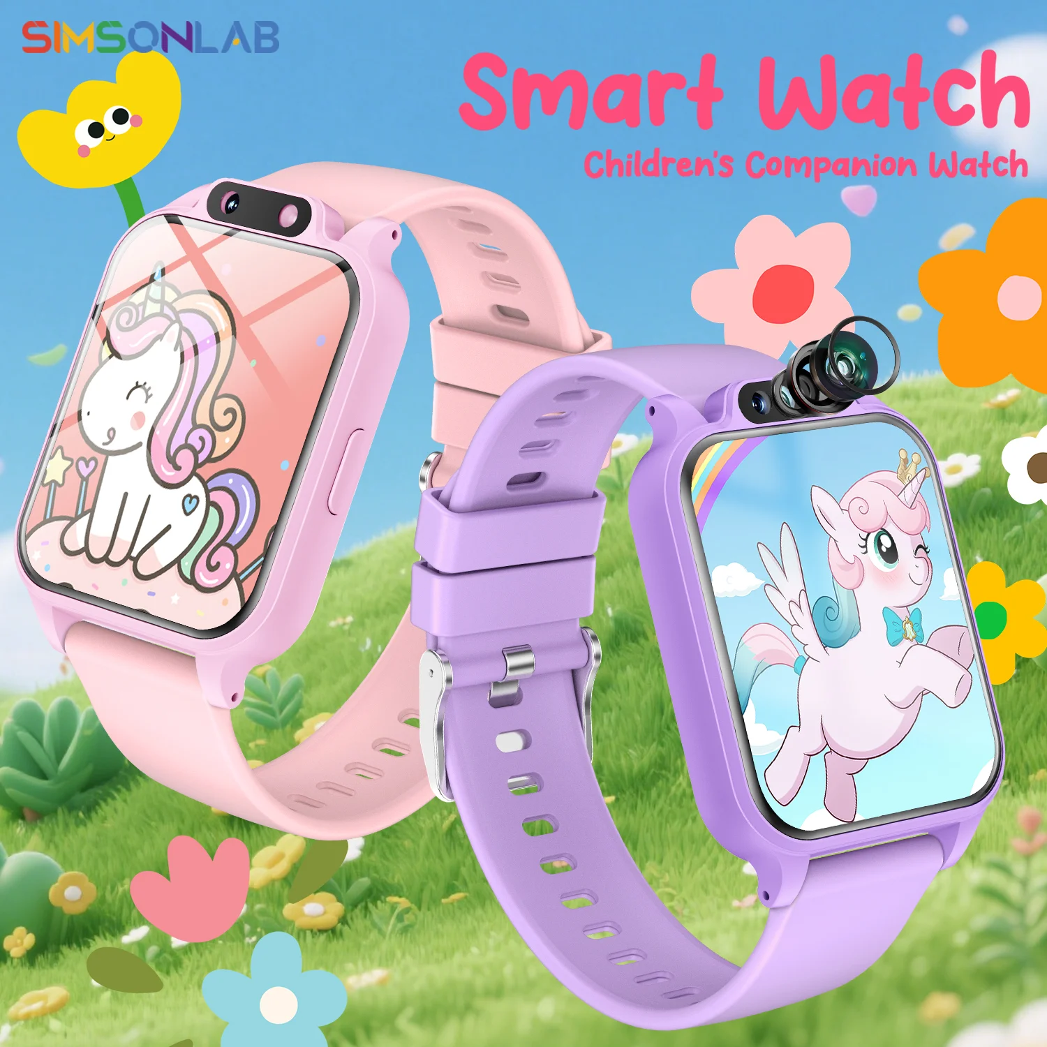 NEW Smart Watch for Children HD Touch Screen Camera Control 18 Games Calendar Sedentary Reminder Calculator Flashlight Kids Gift