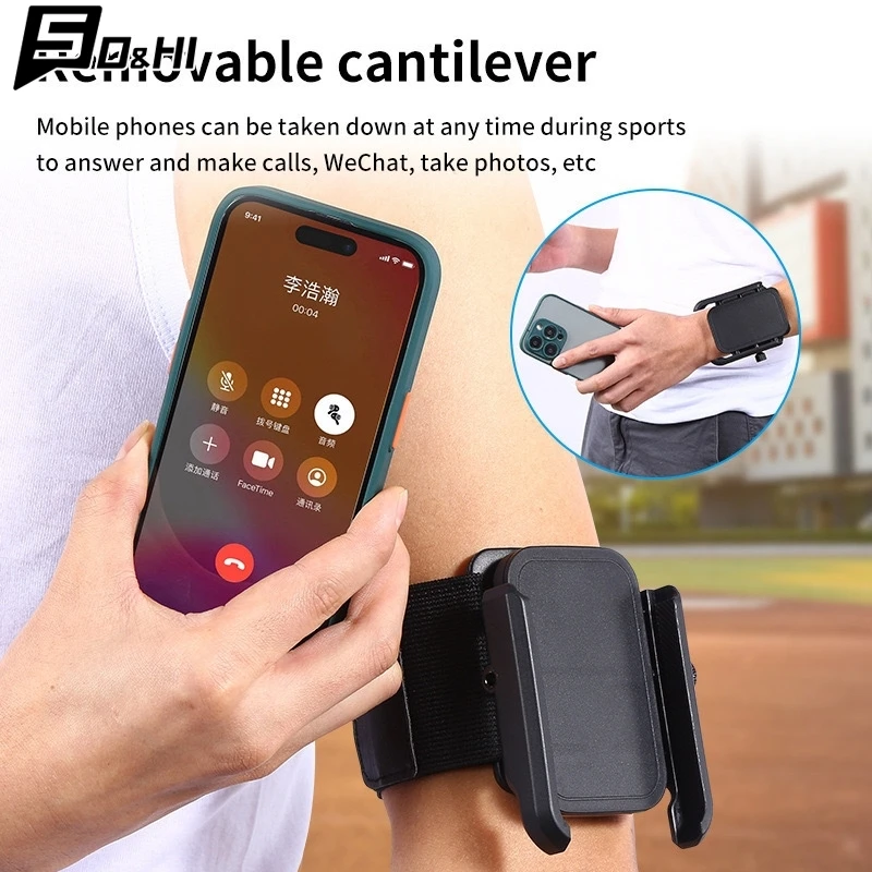 Wristband Phone Holder Mobile Sport Running Phone Wrist Bag Arm Bag Removable 360°Rotating Takeaway Navigation For Cycling