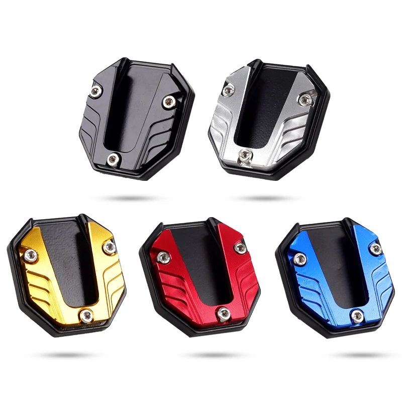 CNC Aluminum Alloy Motorcycle Scooter Bike Kickstand Extender Foot Side Support Enlarged Base Extension Foot Pad Stand image 4