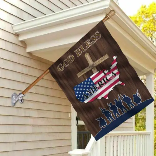 God Bless America Christian Cross Flag – American Patriotic Garden Flag GNN ZZJ WWL IIC