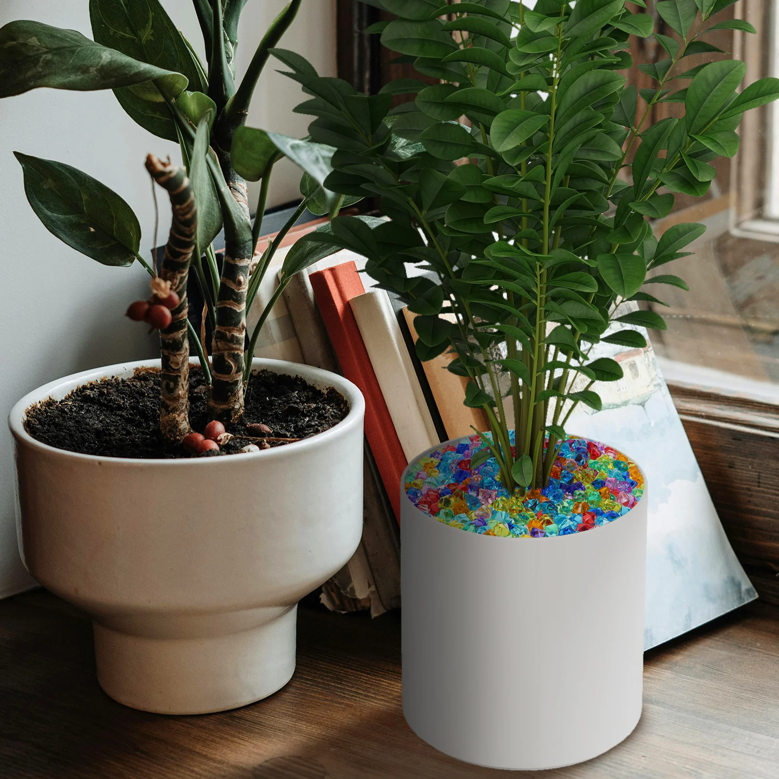 1 حقيبة من حشو حجر الكريستال مقلد الأحجار الكريمة لديكور المزهرية Craft بها بنفسك الحرفية الزفاف المنزل مكتب حفلة حوض السمك اناء للزهور #4