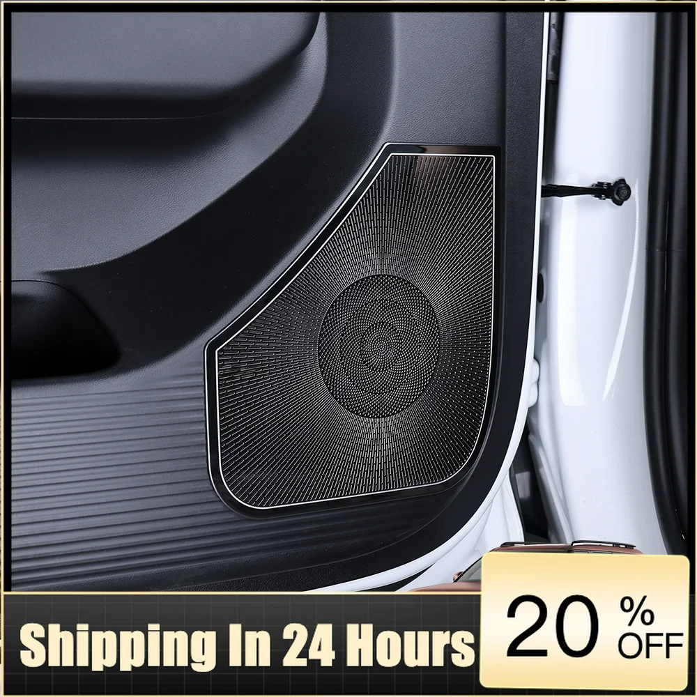 UOSO Black Stainless Steel Black Auto Speaker Cover Car Subwoofer Grille Net Accessories For Hyundai Santa Fe MX5 2024 2025