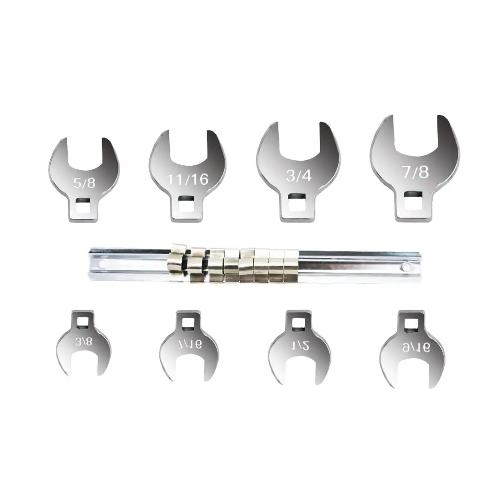 8 Pcs 3/8 Inch Drive Crowfoot Wrench Set 3/8\