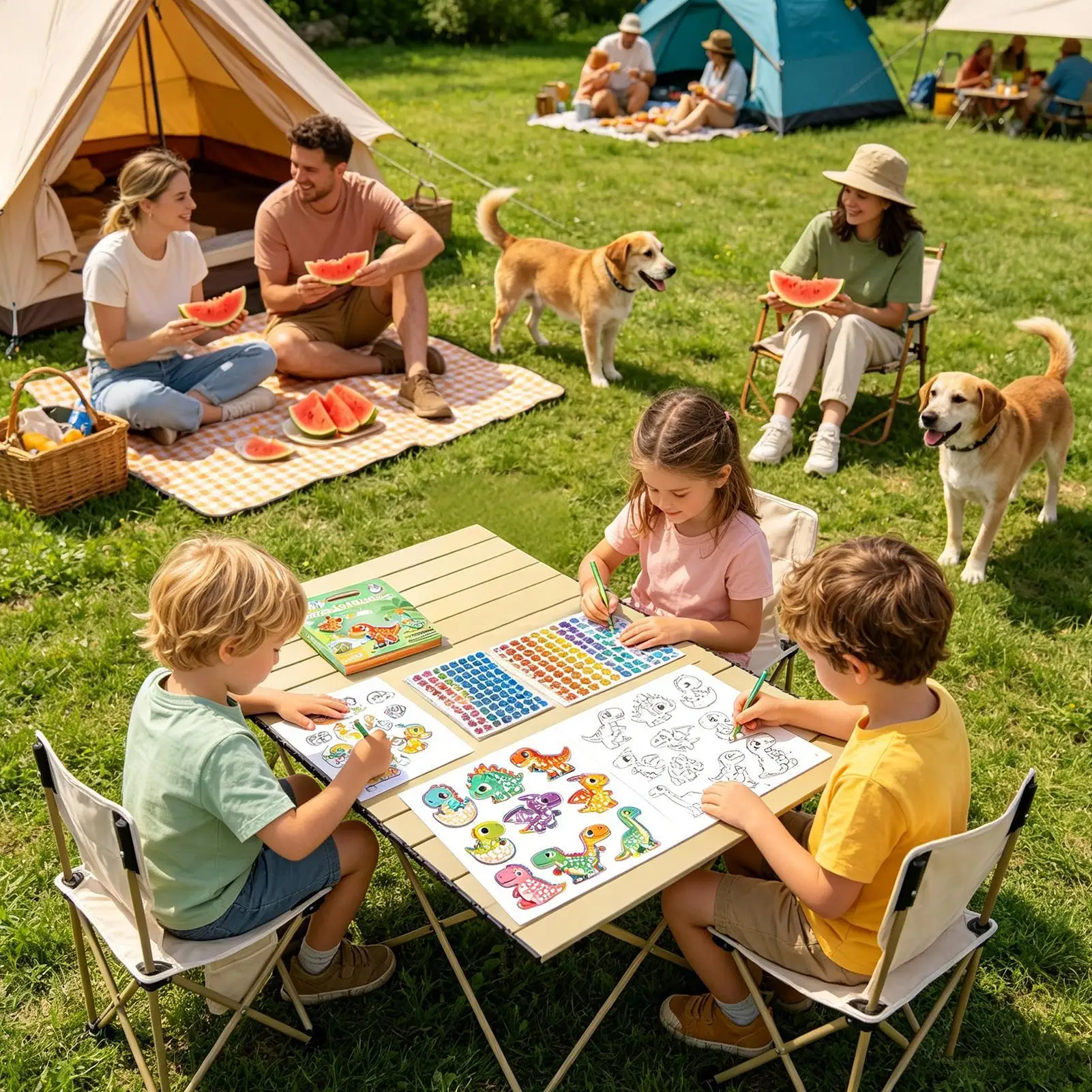 Cute Stickers For Kids 2-In-1 DIY Coloring Learning Toys Cute Animal Stickers Coloring Set For Boys Girls Home Bedroom Living