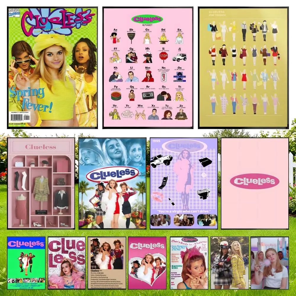 TV C-Clueless Girl Poster Easy To Install Self Adhesive HD Wall Decor Waterproof Tear Resistant Home Bedroom Perfect Gift