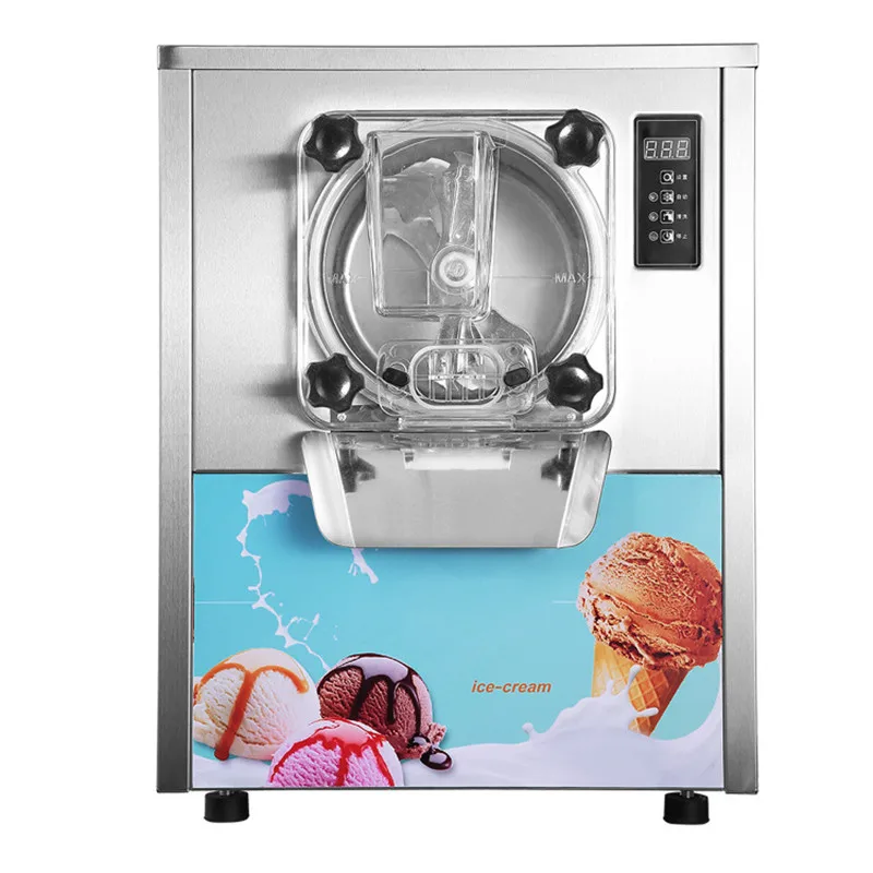 16-20L/H Hard Ice Cream Making Machine Commercial Key Press Single Flavor Table Top Style Stainless Steel  Fruit Gelato Maker