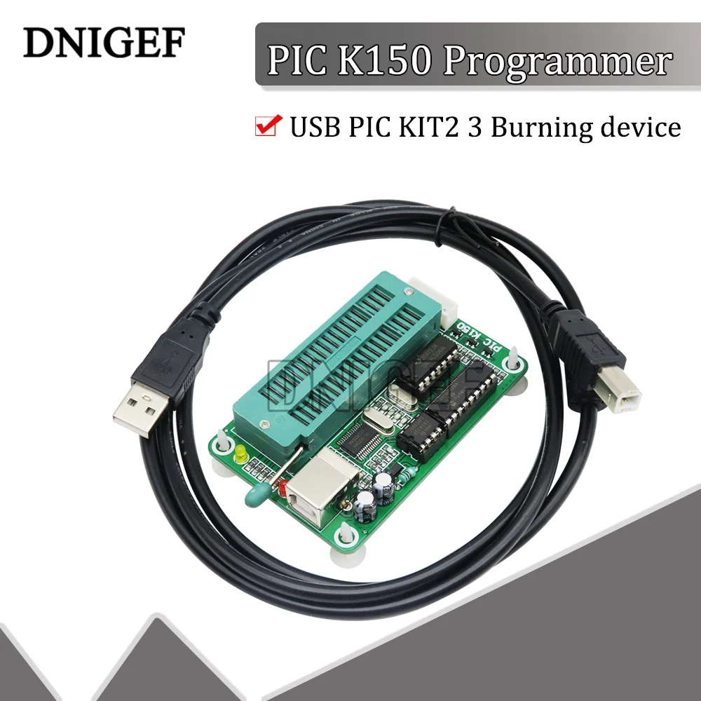 DNIGEF PIC K150 ICSP Programmer USB Automatic Programming Develop Microcontroller with USB ICSP Cable