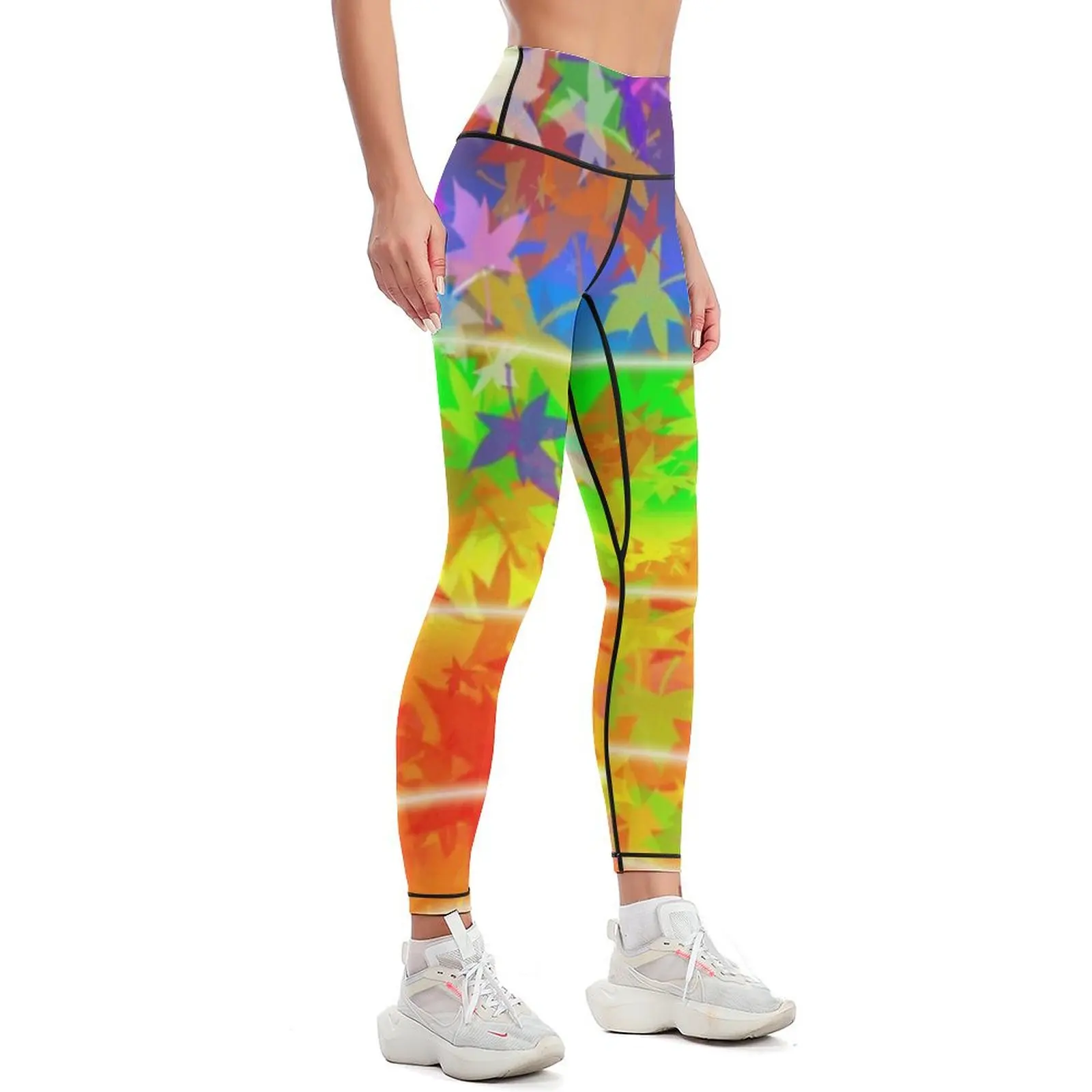 Happy outdoors rainbow fairies Leggings sporty woman push up sports for gym Womens Leggings