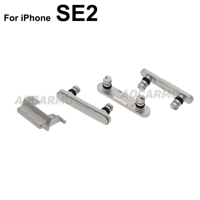 Aocarmo For iPhone SE2 2nd Generation Side Button Key Power ON/OFF Volume Up/Down Replacement Parts