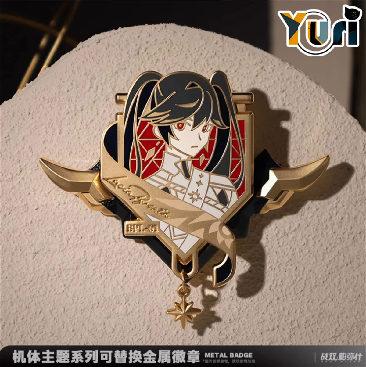 Game GRAY RAVEN PUNISHING Lucia Official Double-Sided Metal Badge Commemorative Badge Pendant Anime Cosplay C