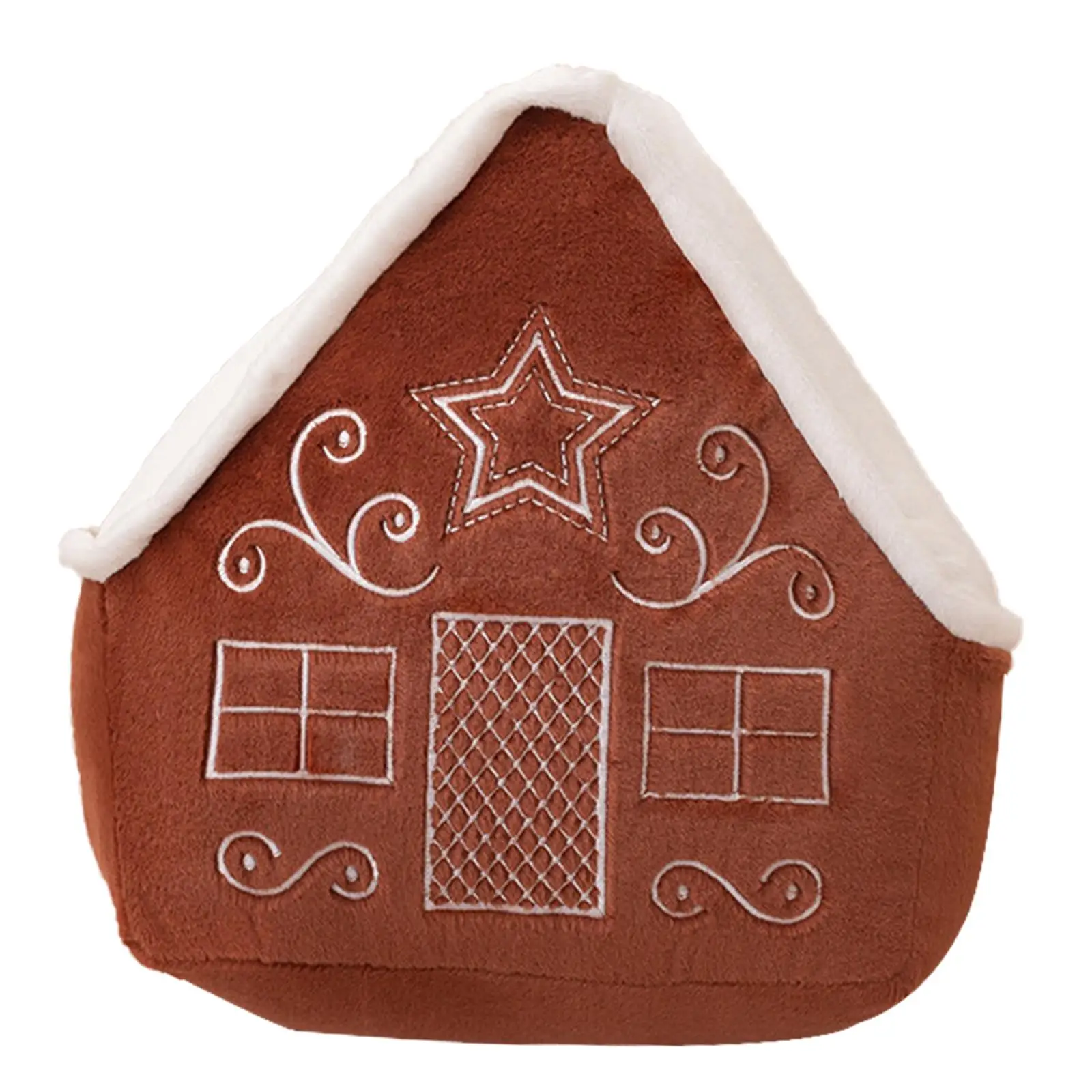 Plush Christmas Pillow Couch Sitting Cushion Decorative Xmas Ornament Soft Floor Pad for Living Room Bedroom Dormitory Office