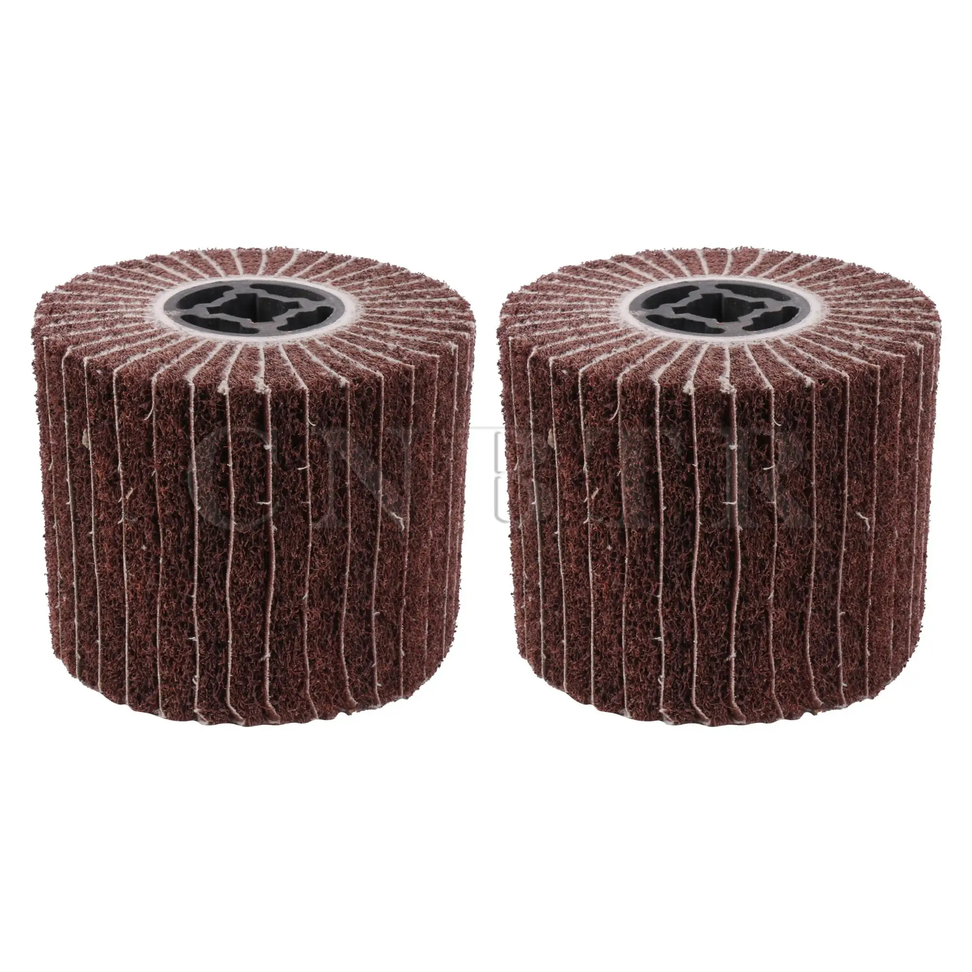 CNBTR 2Pcs 120 Grit Non-Woven Polishing Wheel Set for Rotary Tool 122 x 100 mm