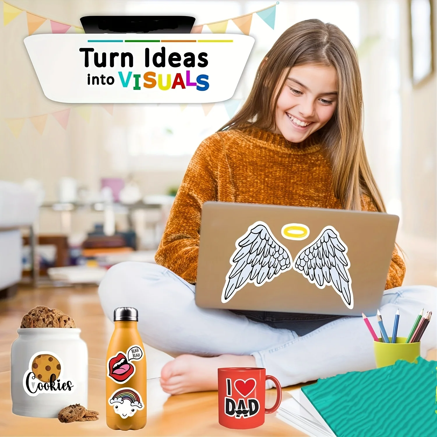 HUSPER 8,5 x 11 polegadas 20 folhas de papel adesivo de vinil fosco para impressora jato de tinta