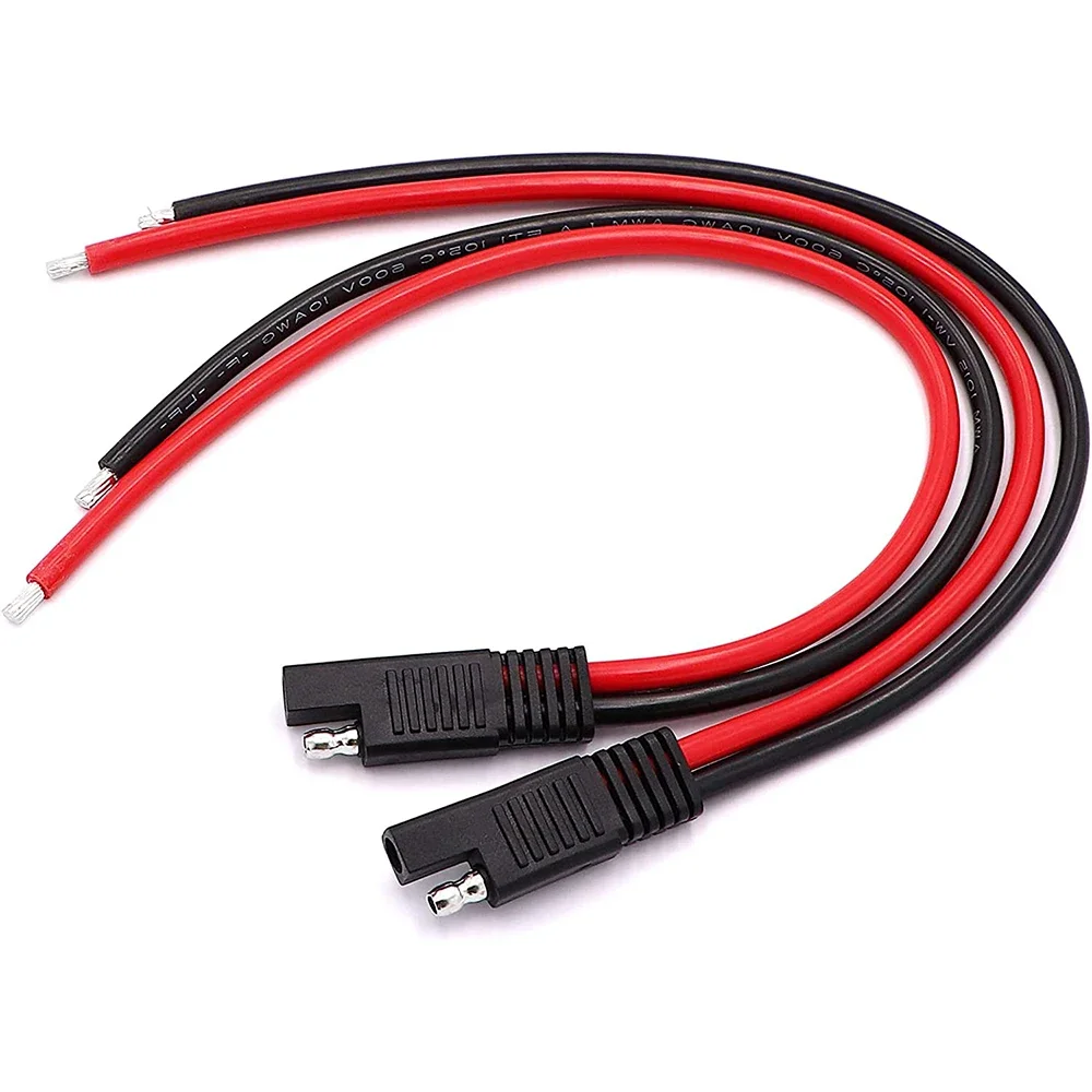 2pcs 30cm 10AWG SAE Connector Cable SAE Quick Connector Disconnect Plug SAE Automotive Extension Cable Solar Panel SAE Plug