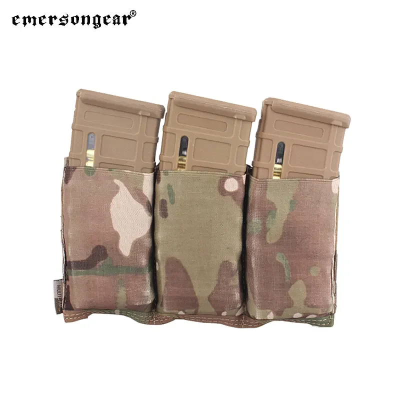 Emersongear Tactical M4 Triple Magazine Pouch 556 Mag Bag Hiking Camping MOLLE Airsoft Hunting Pocket Outdoor Nylon EM2388