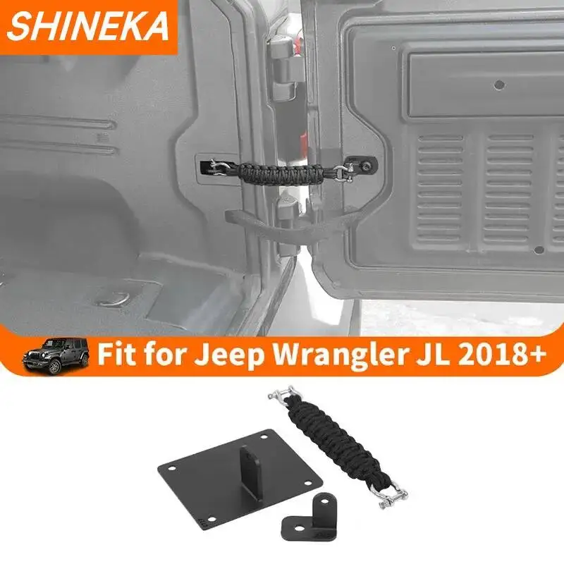 SHINEKA Car Rear Door Latch Tail Gate Stopper Tailgate Limiter Accessories for Jeep Wrangler JL 2018 2019 2020 2021 2022 2023 Up